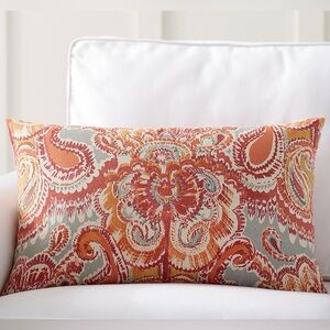 pottery barn | Marie Paisley Print Lumbar Pillow Cover